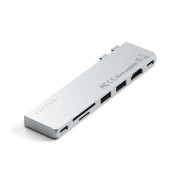 Satechi USB-C Pro Hub Slim - мултифункционален хъб за свързване на допълнителна периферия за MacBook Air M2 (2022) (сребрист) 1