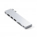 Satechi USB-C Pro Hub Slim - мултифункционален хъб за свързване на допълнителна периферия за MacBook Air M2 (2022) (сребрист) 1