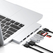 Satechi USB-C Pro Hub Slim - мултифункционален хъб за свързване на допълнителна периферия за MacBook Air M2 (2022) (сребрист) 4