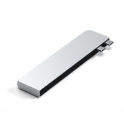 Satechi USB-C Pro Hub Slim - мултифункционален хъб за свързване на допълнителна периферия за MacBook Air M2 (2022) (сребрист) 2
