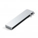 Satechi USB-C Pro Hub Slim - мултифункционален хъб за свързване на допълнителна периферия за MacBook Air M2 (2022) (сребрист) 3