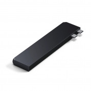 Satechi USB-C Pro Hub Slim - мултифункционален хъб за свързване на допълнителна периферия за MacBook Air M2 (2022) (черен) 1