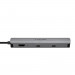 Macally UCDOCK6 4K Aluminium USB-C Multiport Hub - хъб за свързване от USB-C към HDMI, Ethernet, 2xUSB-C, 2xUSB-A 3.0 (тъмносив) 3