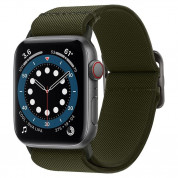 Spigen Lite Fit Band - лека текстилна каишка за Apple Watch 42мм, 44мм, 45мм, Ultra 49мм (зелен) 1