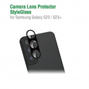 4smarts StyleGlass Camera Lens Protector for Samsung Galaxy S23, Samsung Galaxy S23 Plus (black)