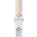 Apple Watch Nike Sport Band Pride Edition - оригинална силиконова каишка за Apple Watch 38мм, 40мм, 41мм (бял-шарен) (разопакован продукт) 2
