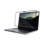 Moshi iVisor XT Clear Screen Protector - качествено прозрачно защитно покритие за Macbook Pro 14 M1 (2021), MacBook Pro 14 M2 (2023) (черен-прозрачен)