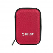 Orico HDD Case Box (PHD-25-RD-BP) - органайзер за външен хард диск, кабели, слушалки и други аксесоари (червен)