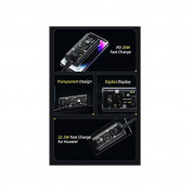 Usams Dual Port Digital Display PowerBank PD 9000 mAh 20W - преносима външна батерия с USB-C порт и USB-A изход (бял) 5