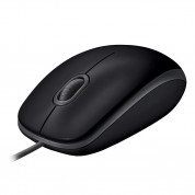 Logitech B110 Silent USB Optical Mouse - жична мишка за PC и Mac (черен) 