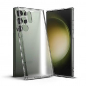 Ringke Fusion Matte Case - хибриден удароустойчив кейс за Samsung Galaxy S23 Ultra (прозрачен-мат)