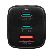 Tactical FlashBang GaN Fast Charger 65W - захранване за ел. мрежа за лаптопи, смартфони и таблети с USB-A и 2xUSB-C изходи с технология за бързо зареждане (черен) 2