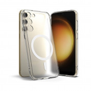 Ringke Fusion Magnetic Case - хибриден кейс с висока степен на защита с MagSafe за Samsung Galaxy S23 (прозрачен-мат)  2
