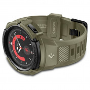 Spigen Rugged Armor Pro Case - удароустойчив TPU кейс за Samsung Galaxy Watch 5 Pro 45мм (зелен) 9