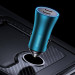 Baseus Golden Contactor Pro Quick Car Charger 40W (CGJP000013) - зарядно за кола с 2xUSB-C изхода и технология за бързо зареждане (син) 8