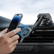 ESR Halolock Magnetic Dashboard and Vent Car Mount - магнитнна поставка за таблото или стъклото на кола за iPhone с MagSafe (черен) 4