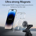 ESR Halolock Magnetic Dashboard and Vent Car Mount - магнитнна поставка за таблото или стъклото на кола за iPhone с MagSafe (черен) 7