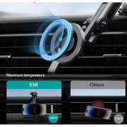 ESR Halolock Magnetic Dashboard and Vent Car Mount - магнитнна поставка за таблото или стъклото на кола за iPhone с MagSafe (черен) 8