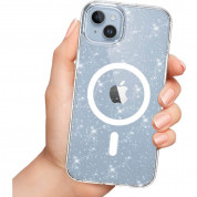 Tech-Protect Flexair Glitter Hybrid MagSafe Case - хибриден удароустойчив кейс с MagSafe за iPhone 13 Pro Max (прозрачен) 1