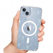 Tech-Protect Flexair Glitter Hybrid MagSafe Case - хибриден удароустойчив кейс с MagSafe за iPhone 11 (прозрачен) 1