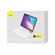 Baseus Brilliance Wireless Touchpad Keyboard Case Digital Display (ARJK020002) - полиуретанов калъф, клавиатура, тракпад и поставка за iPad 10 (2022) (бял) 5
