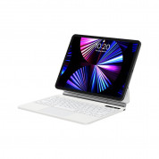 Baseus Brilliance Wireless Touchpad Keyboard Case Digital Display (ARJK020002) - полиуретанов калъф, клавиатура, тракпад и поставка за iPad 10 (2022) (бял)