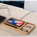 Xtronic Desk Organiser and Wireless Charger 10W - настолен органайзер с поставка (пад) за безжично зареждане за Qi съвместими устройства (бамбук) 5