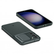 Spigen Optik Armor Case - тънък качествен силиконов (TPU) калъф с капак за камерата за Samsung Galaxy S23 (зелен) 9