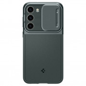 Spigen Optik Armor Case - тънък качествен силиконов (TPU) калъф с капак за камерата за Samsung Galaxy S23 (зелен) 2