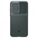 Spigen Optik Armor Case - тънък качествен силиконов (TPU) калъф с капак за камерата за Samsung Galaxy S23 (зелен) 2