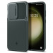 Spigen Optik Armor Case - тънък качествен силиконов (TPU) калъф с капак за камерата за Samsung Galaxy S23 (зелен) 1