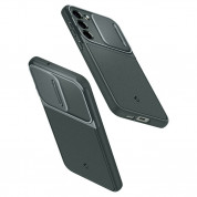 Spigen Optik Armor Case - тънък качествен силиконов (TPU) калъф с капак за камерата за Samsung Galaxy S23 (зелен) 12