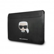 Karl Lagerfeld Iconic Leather Sleeve Case 14 - дизайнерски кожен калъф за MacBook Air 13, MacBook Pro 13, MacBook Pro 14 и лаптопи до 14 инча (черен) 1