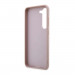 Guess Saffiano 4G Metal Logo Leather Hard Case - дизайнерски кожен кейс за Samsung Galaxy S23 Plus (розов) 5