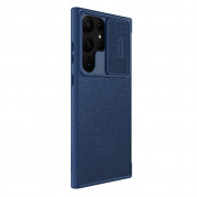 Nillkin Qin Book Pro Cloth Flip Case - кожен калъф, тип портфейл за Samsung Galaxy S23 Ultra (син) 3