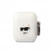 Karl Lagerfeld AirPods 3D Logo NFT Choupette Head Silicone Case - силиконов калъф с карабинер за Apple AirPods и Apple AirPods 2 (бял) 1