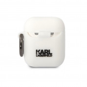 Karl Lagerfeld AirPods 3D Logo NFT Choupette Head Silicone Case for Apple AirPods and Apple AirPods 2 (white) 1