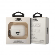 Karl Lagerfeld AirPods Pro 2 3D Logo NFT Choupette Head Silicone Case (white) 3