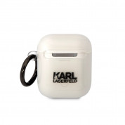 Karl Lagerfeld AirPods 3D Logo NFT Choupette Silicone Case for Apple AirPods and Apple AirPods 2 (white) 1