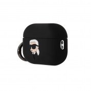 Karl Lagerfeld AirPods Pro 2 3D Logo NFT Karl Head Silicone Case (black) 2