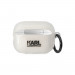 Karl Lagerfeld AirPods Pro 2 3D Logo NFT Karl Head Silicone Case - силиконов калъф с карабинер за Apple AirPods Pro 2 (бял-прозрачен) 2