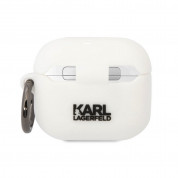 Karl Lagerfeld AirPods 3 3D Logo NFT Choupette Head Silicone Case for Apple AirPods 3 (white) 1