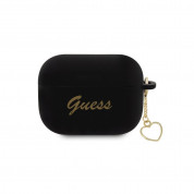 Guess AirPods Pro 2 4G Charms Heart Silicone Case (black)