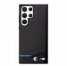 BMW M Collection PU Carbon Blue Line Leather Hard Case - кожен кейс за Samsung Galaxy S23 Ultra (черен) 2
