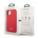 Lacoste Iconic Petit Pique Logo Case - дизайнерски кожен кейс за iPhone 14 (червен) 6