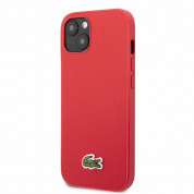 Lacoste Iconic Petit Pique Logo Case - дизайнерски кожен кейс за iPhone 14 (червен)