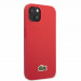 Lacoste Iconic Petit Pique Logo Case - дизайнерски кожен кейс за iPhone 14 (червен) 3
