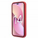 Lacoste Iconic Petit Pique Logo Case - дизайнерски кожен кейс за iPhone 14 (червен) 4