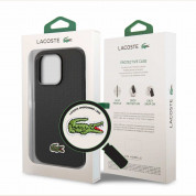Lacoste Iconic Petit Pique Logo Case - дизайнерски кожен кейс за iPhone 14 Plus (черен) 6