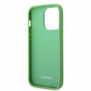 Lacoste Iconic Petit Pique Logo Case - дизайнерски кожен кейс за iPhone 14 Pro (зелен) 4
